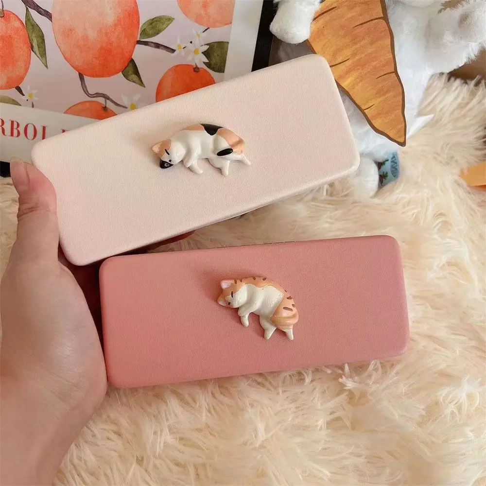 

Anti-scratch Cat Sunglasses Box Cream Color Eyeglasses Case Eyeglasses Holder Eyewear Protector Holder Eyewear Case Glasses Case