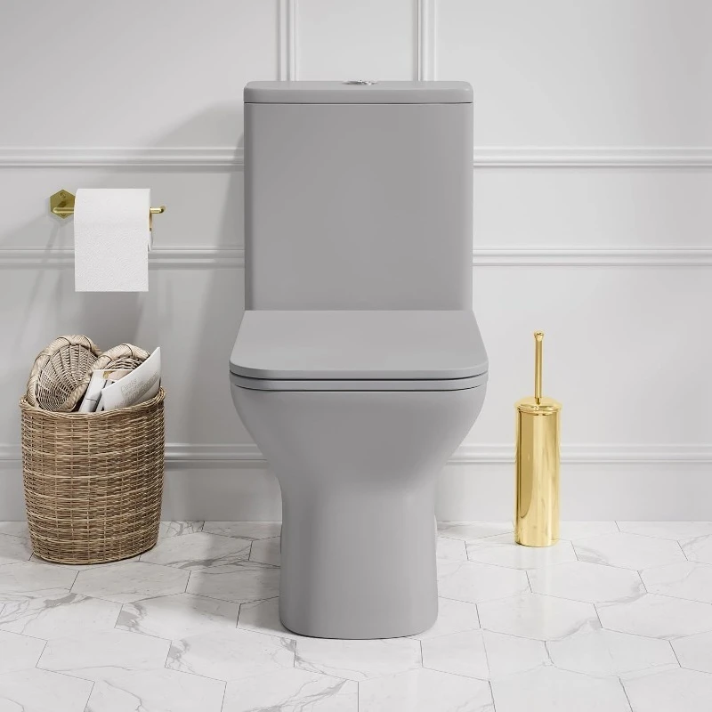 SM-1T256 مرحاض كاري قطعة واحدة، مرحاض مربع، مرحاض مزدوج الدفق 1.1/1.6 gpf، مرحاض حديث، مراحيض لـ #6