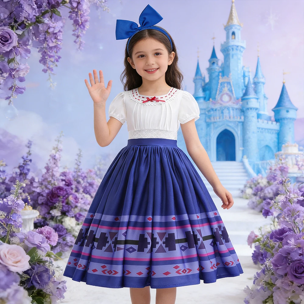 Cartoon Magic House Luisa Cosplay Kostüme für Karneval Geburtstag Kleid Mädchen Party Kleider Prinzessin Encanto Rollenspiel Outfits