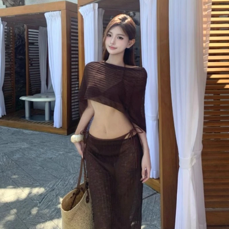 

Женский комплект бикини из 4 предметов – сексуальный купальник премиум-класса Pure Desire с юбкой макси, идеально подходит для отдыха на острове