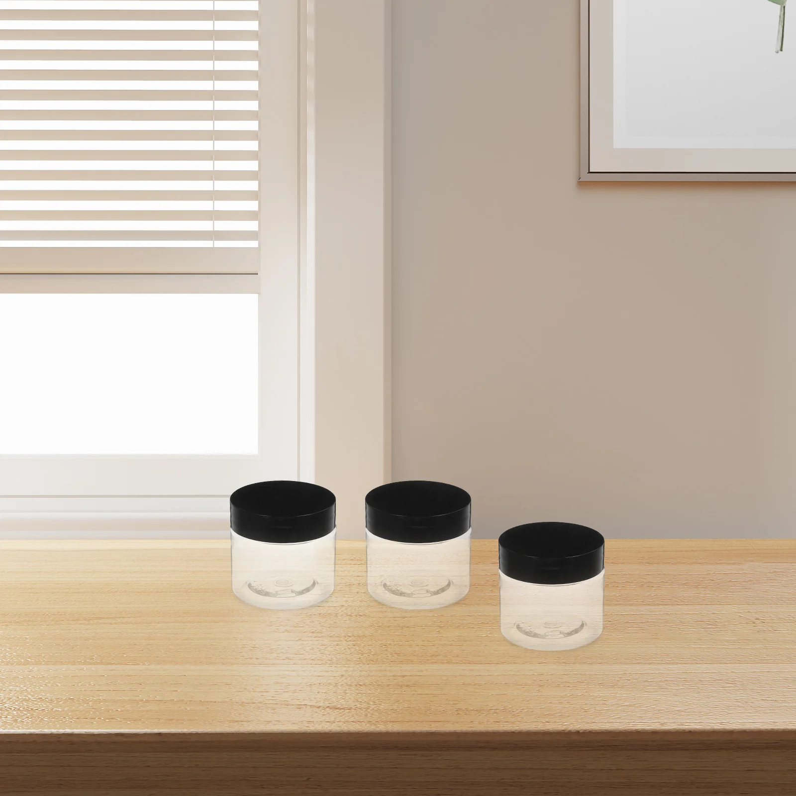 8 stuks ronde plastic crèmepotten doorzichtige lege containers voor gezichtscrèmes brede mond reisopslagpotten lichtgewicht compact ontwerp