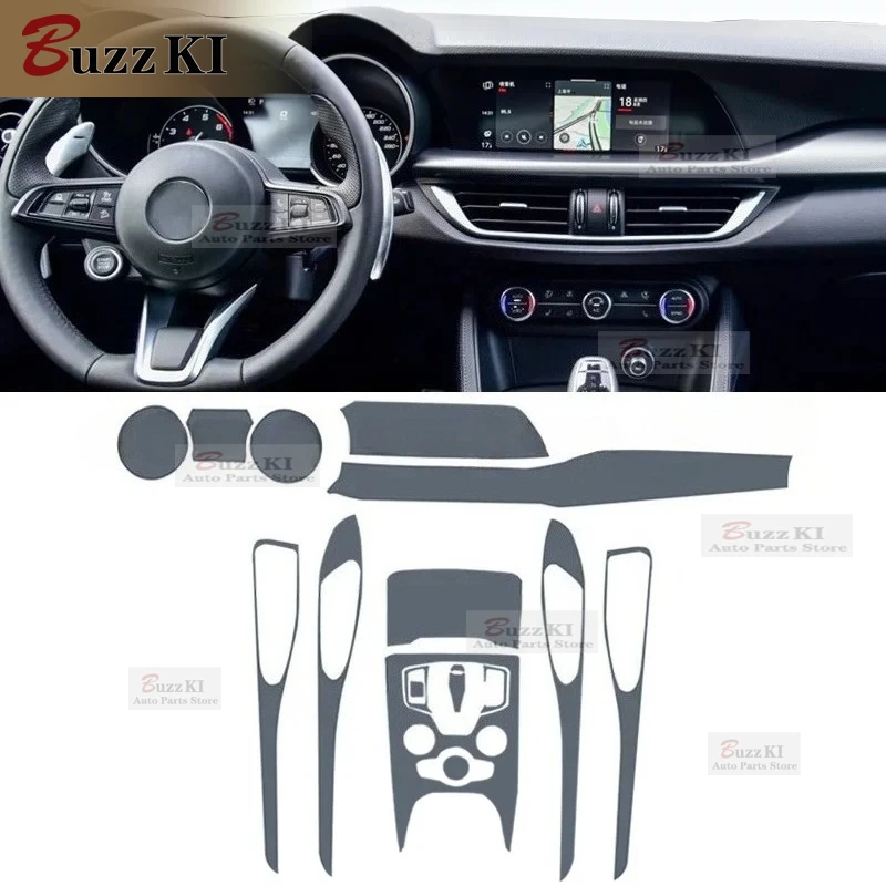 

Для Alfa Romeo Stelvio 2022-2024 Предварительно режущий интерьер автомобиля PPF защитная пленка для краски консоль Шестерня против царапин прозрачный ТПУ