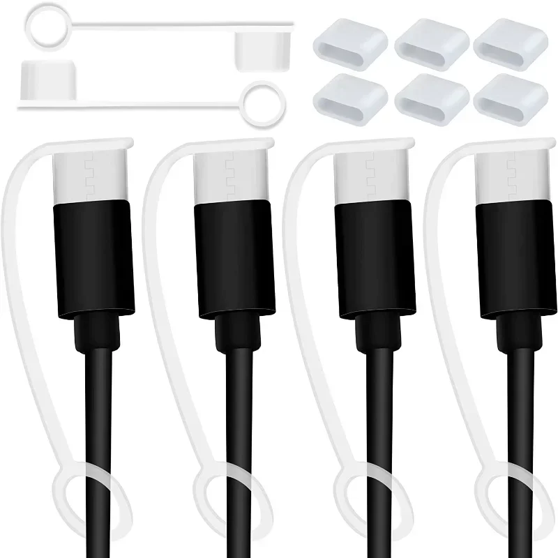 Type C Data Cable Anti-dust Plugs Rope Universal Charging Wire Protective Cover USB C Protector Cap for IPhone15 Samung Xiaomi