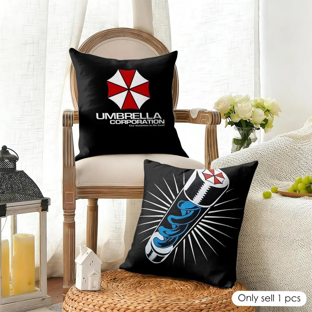 Game R-Resident E-Evil U-Umbrella Cushion Cover Organic Linen Square Pillow Case Durable Non-Allergenic And Kind To Skin
