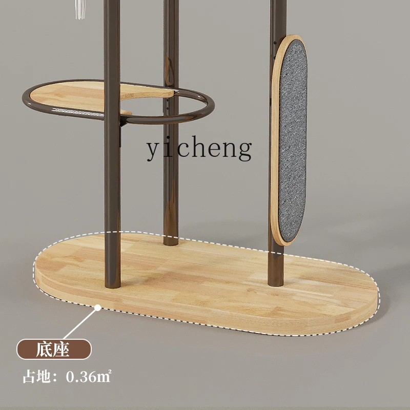 WW24 Sleeping Basket Solid Wood Iron Art Cat House Integrated Claw Grinding Cat Supplies Jumping Platform Scratching Cloth