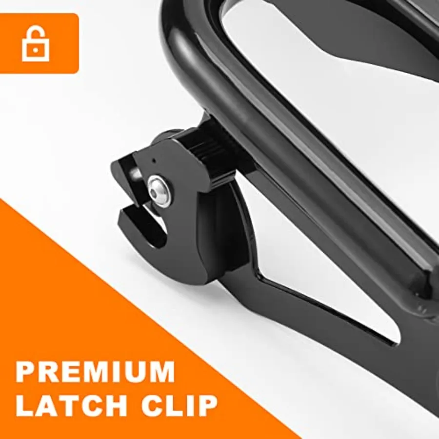 Stealth Mounting Luggage Rack with Detachable Trunk Rack and Front Engine Guard Highway Pegs Crash Bar Bumper Protector for Har