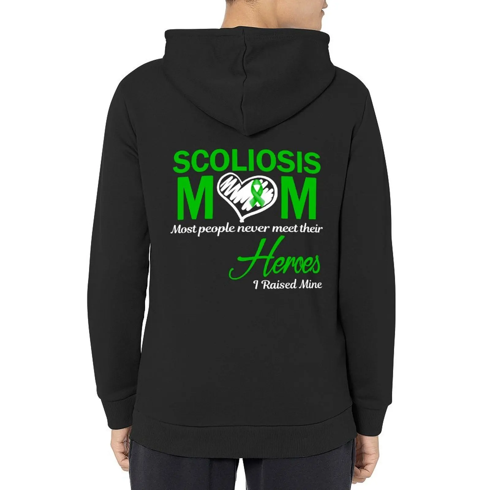 

Scoliosis Mom Most People Never Meet Their Heroes I Raised Mine Hoodie mens clothing men wear men clothing graphic hoodie