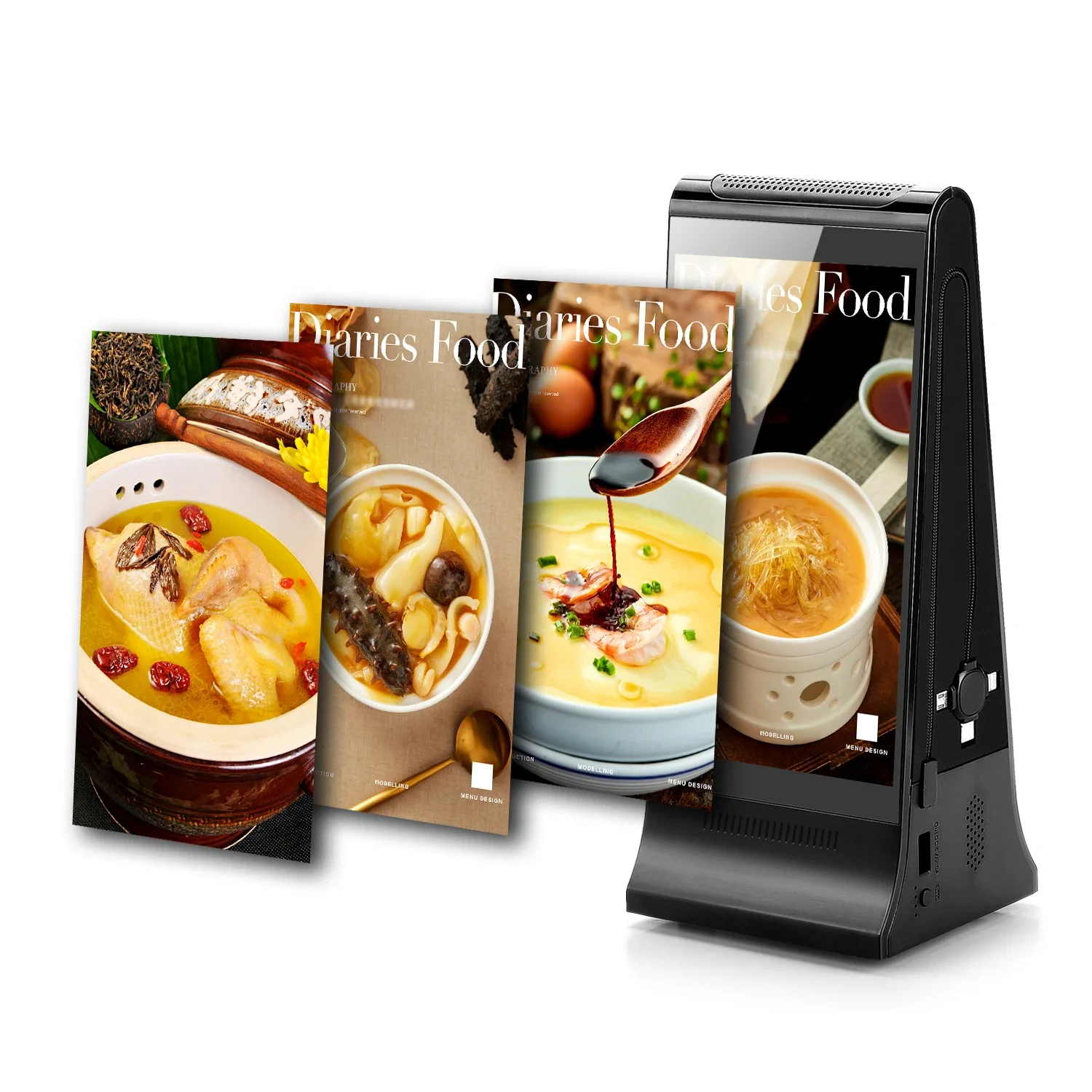 7 Inch Table Advertising Player Double sided Touch Screen  Media Player for Table Advertising