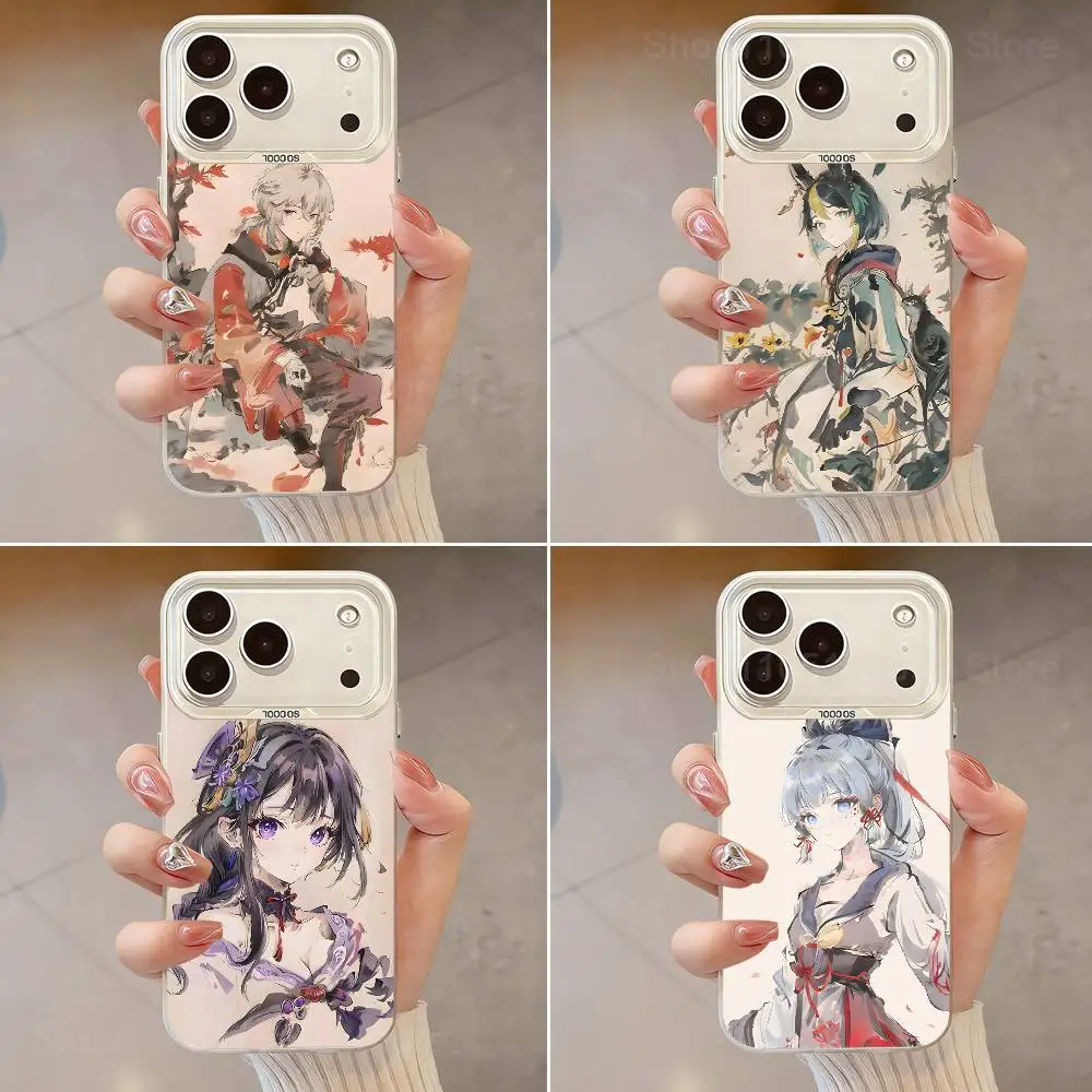 

Cute Role G-Genshin I-Impact Phone Case For iPhone 17,16,13,12,X,11,15,14,Pro,Max,Plus,SE4,Air,Mini White IMD HD Matte