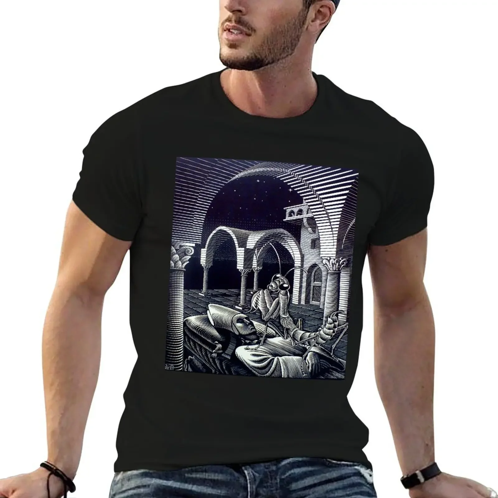 M.C. Escher - Relativity T-Shirt for a boy baggy shirts basketball graphic tees heavyweights mens graphic t-shirts hip hop