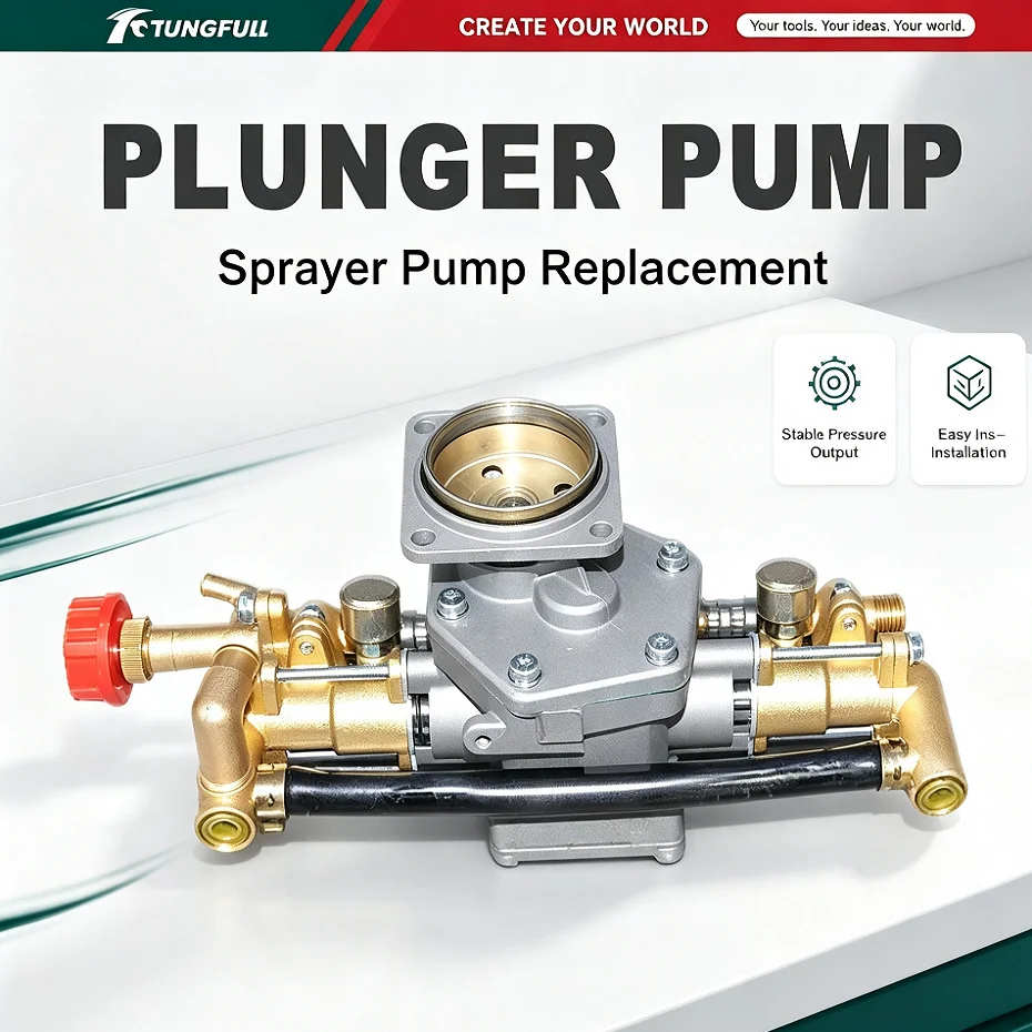 TUNGFULL All-Copper Plunger Pump Assembly for Garden Machinery GX35 TU26/TU260 Sprayer Plunger Pump Parts Sprayer Pump Assembly