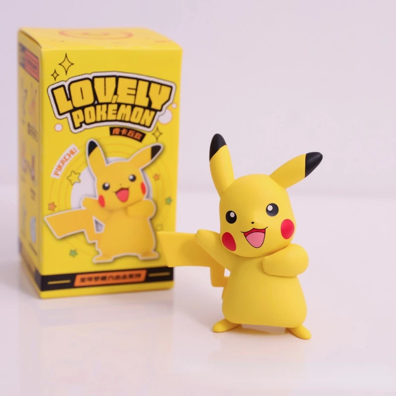 Pokemon Cartoon Anime Pikachu Mimikyu Raichu Pichu Togedemaru Scale Model Figures Doll Toy Set Children Birthday Gifts