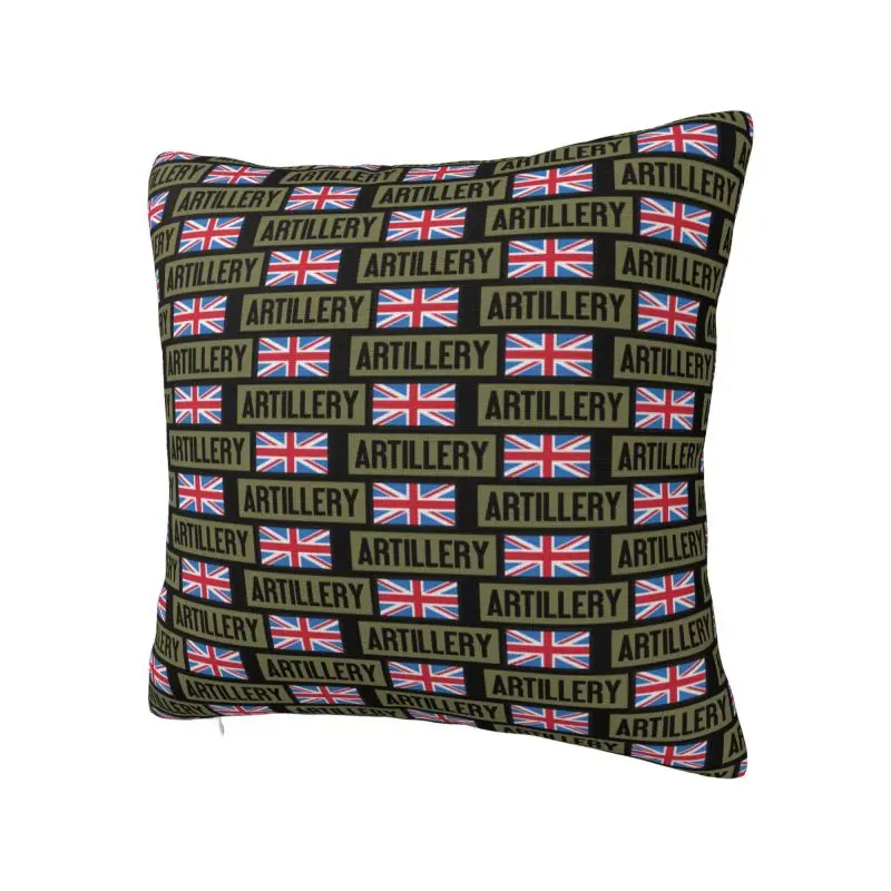 Custom Union Jack British Flag Artillery Cushion Cover 40x40cm Velvet Nordic Pillows Living Room Decoration