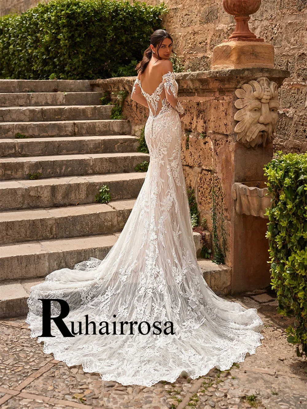chinese dress ladies Gorgeous Mermaid Beading Lace Strapless Sweetheart Wedding Dresses SEW077