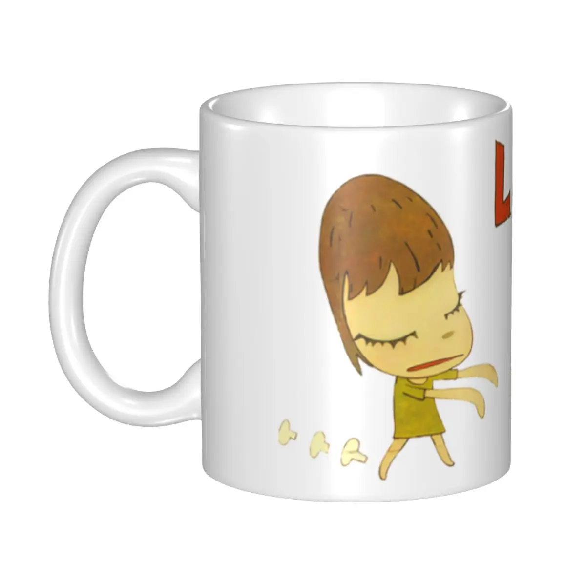 

Yoshitomo Nara Life Is Only One Coffee Mug DIY Customized Ceramic Milk Tea Mug