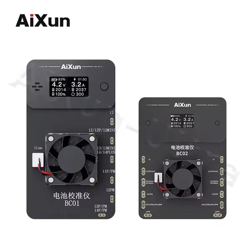 Aixun BC01 BC02 Calibrador de batería Calibración de salud de batería Apple para iPhone 11 12 13 14 Pro max Series Herramienta de reparación de baterías