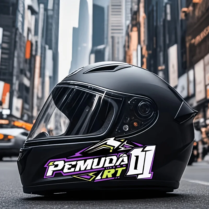 

Graffiti Style "PEMUDA RT 01" Vinyl Sticker, Waterproof Decal for Motorcycle Helmet, Car Body & Laptop Decoration