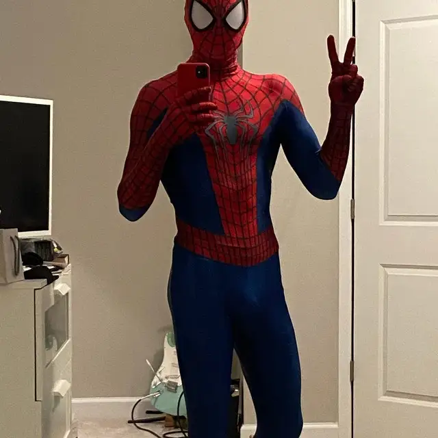 Halloween mężczyźni TASM Spiderman przebranie na karnawał superbohater Zentai garnitur dorośli chłopcy męskie pełne body kombinezon na imprezę