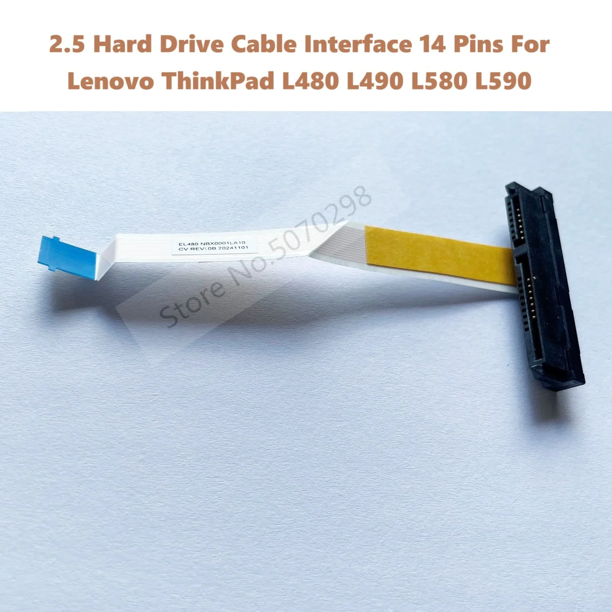 استبدال 2.5 SATA HDD SSD القرص الصلب فليكس كابلات الموصلات لينوفو ثينك باد L480 L490 L580 L590 14pin NBX0001LA10