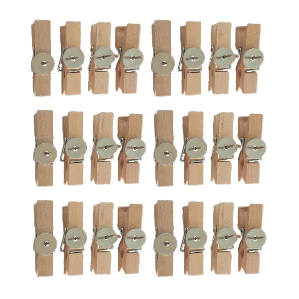 50Pcs Premium Wood Metal Photo Clips Safe for Home Store Backdrop Decor 45x12mm Cclip Simple Photo Clip