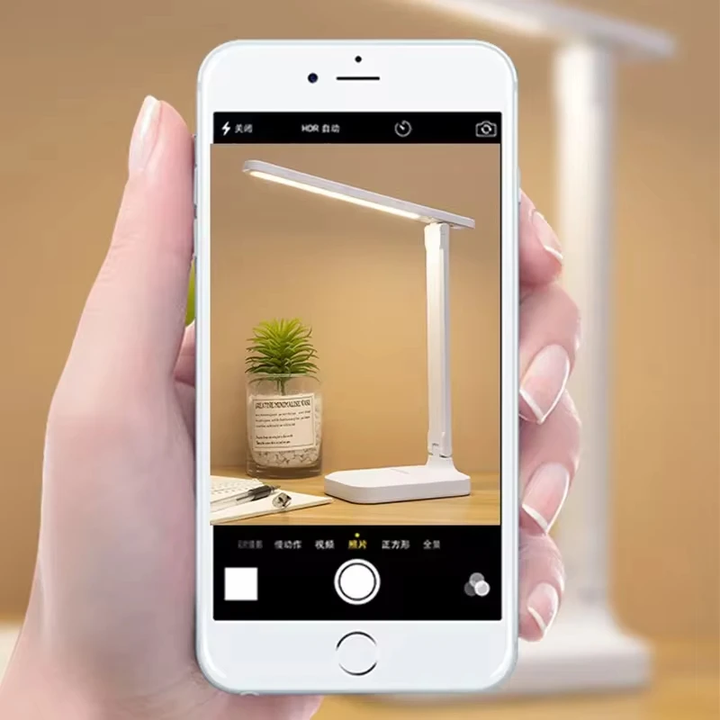 LED-tafellamp Ogenbescherming Touch Dimbaar Opvouwbare tafellamp Studentenslaapzaal Slaapkamer Lezen USB Opladen Nachtlampje