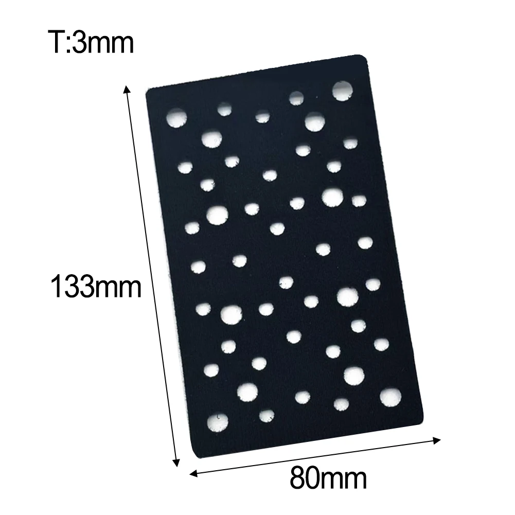 1pc 80x133mm Soft Foam Sponge Sanding Backing Pads16hole/46hole/54hole Soft Sponge Interface Buffer Pad For RTS400 LS130 Sander