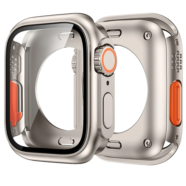 Osłona ekranu do Apple Watch 44mm 45mm 40mm 41mm Hard PC Bumper Case do iwatch Series 9 8 7 6 5 4 SE Change To Ultra
