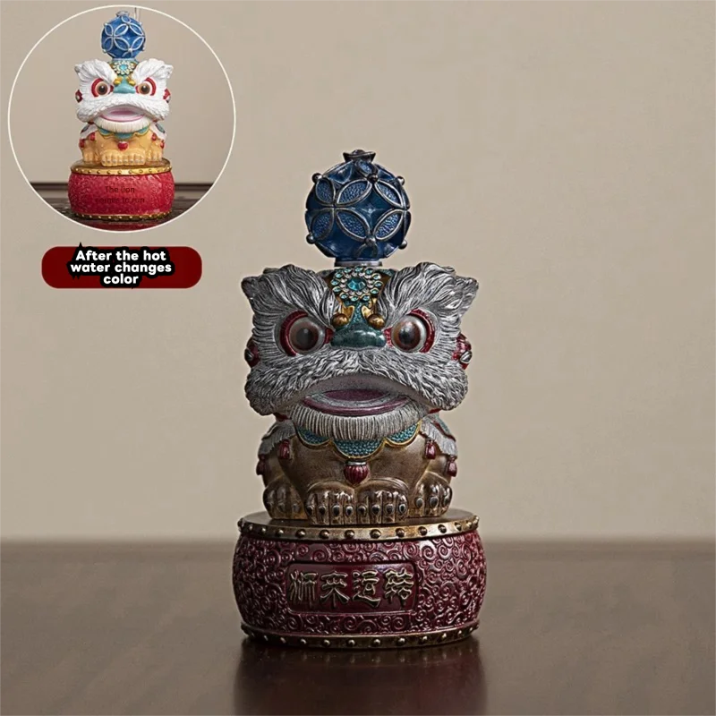 Kreative Farbwechsel Löwe Figu – Resin Art Table Bewertung und Preis
