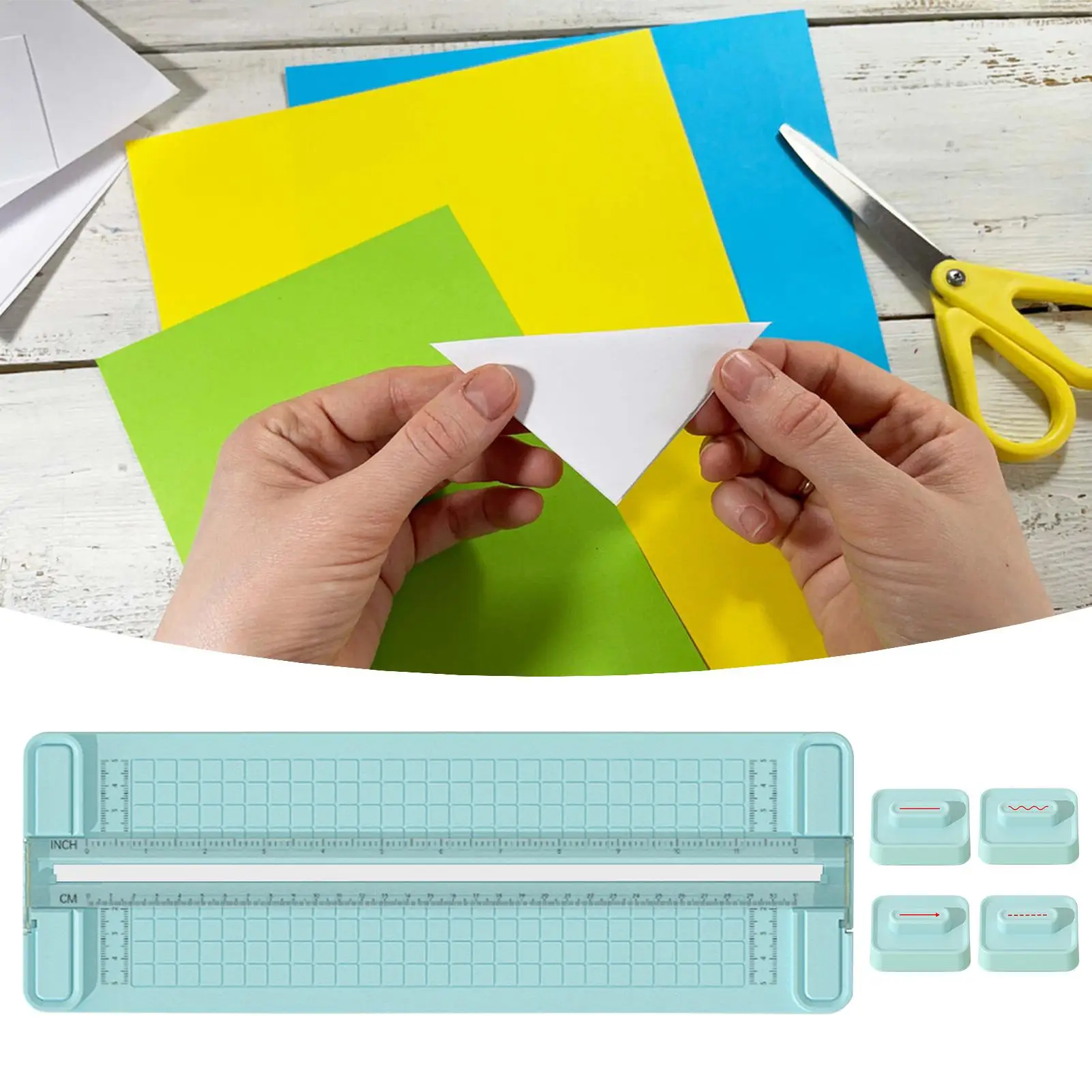 Paper Trimmer Cutter Craft Paper Cutter 4-in-1 Tools Bidirectional Cutting Precision Shredder Anti-Slip For Business Home