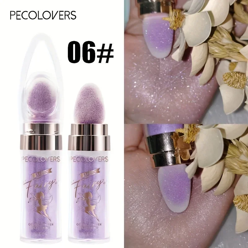 1PC Shimmer Fairy Powder White Purple Blue Loose Highlighter Face Body Glitter Wand Makeup Bronzer Illuminator Cosmetic