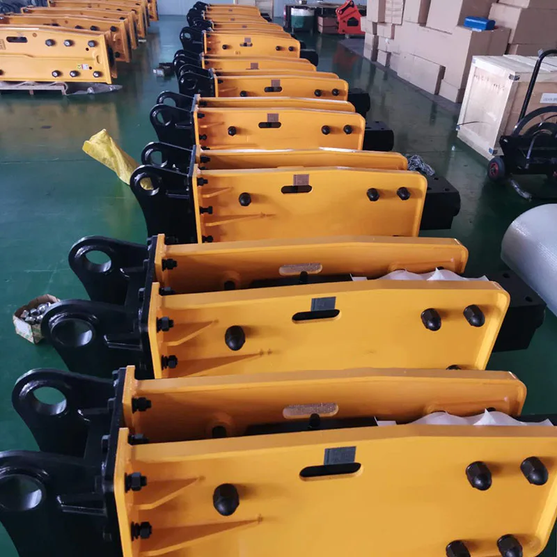 Top  Hydraulic Rock Breaker Hammer, Yantai Factory Excavator Attachment For Hard Stone Concrete Quarry Demolition