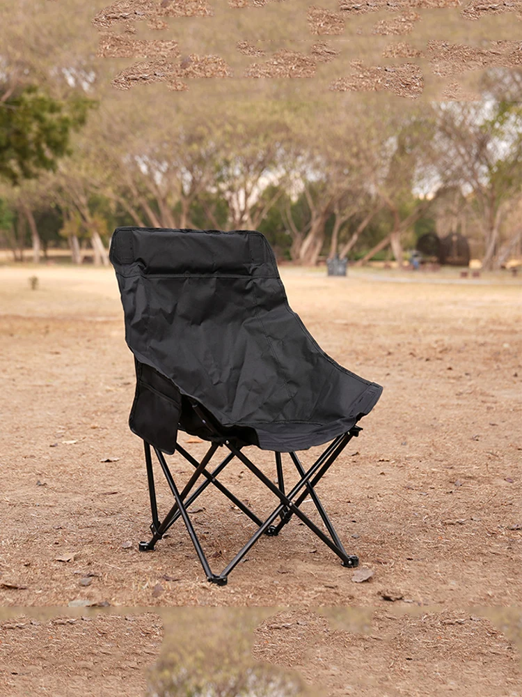 Portátil dobrável Camping cadeira com encosto de cabeça, cadeiras turísticas leves, liga de alumínio, pesca cadeira, mobiliário exterior