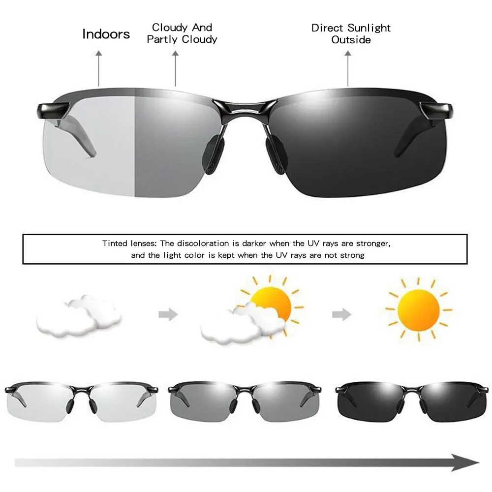 

Night Vision Enhanced Fishing Glasses Sunglasses Man 2024 Smart Polarized Color-Changing Sunglasses Day And Night Sunglasses Man