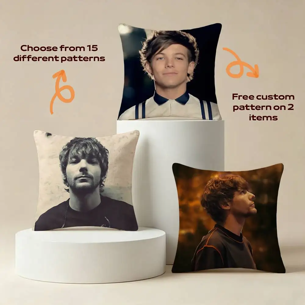 Group 1D L-Louis T-Tomlinson Square Sofa Pillow Cover Solid Color Living Room Home Decor Cushion Case