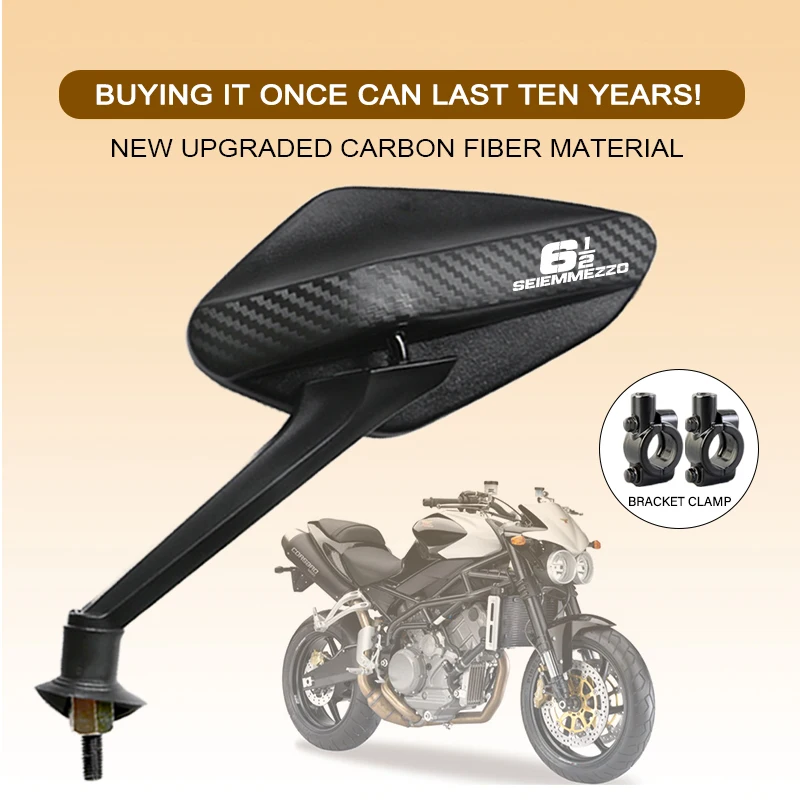 

2 шт./пара, поворотные боковые зеркала заднего вида из углеродного волокна 8 мм для мотоциклов Honda Varadero XL1000 Varadero1000 125, аксессуары