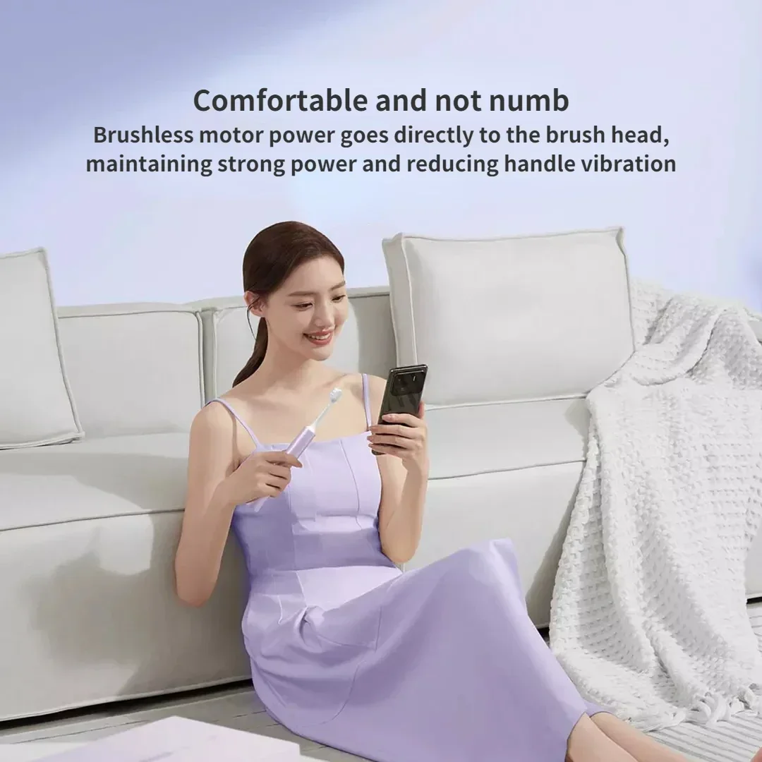 تستخدم Xiaomi Mijia فرشاة أسنان كهربائية بالموجات الصوتية T302 IPX8 مقاوم للماء شحن لاسلكي 4 رؤوس فرشاة سونيك فرشاة الأسنان الإلكترونية