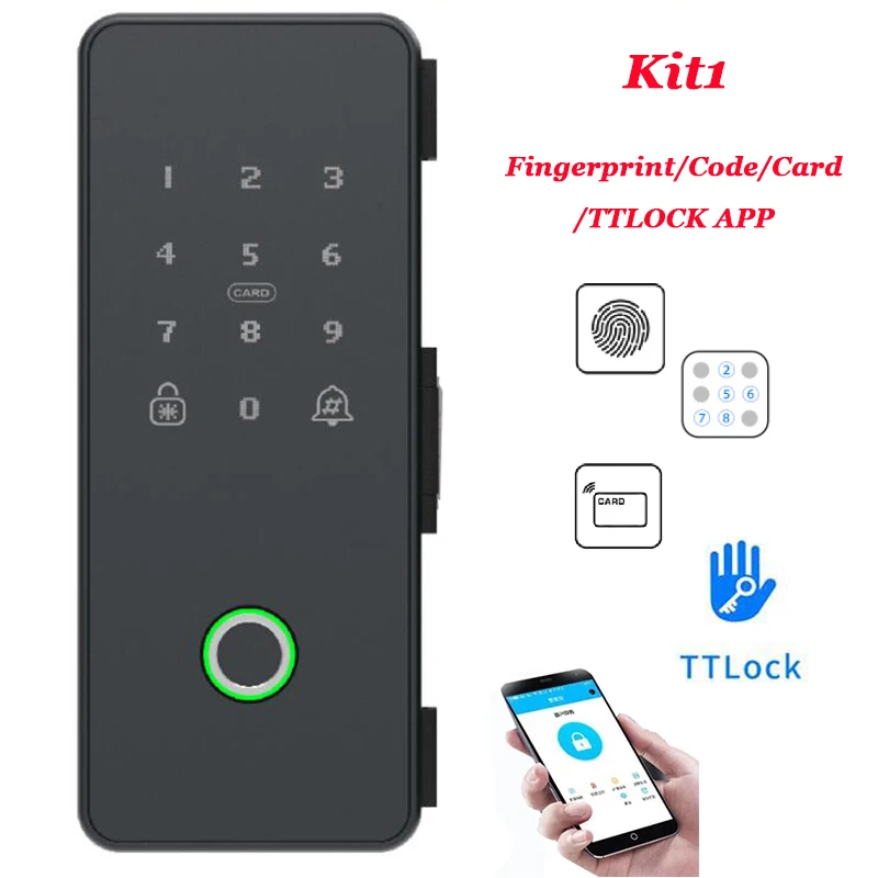 Sliding Glass Door Lock ttlock Bluetooth Lock  Passage mode G2 Wifi Gateway Optional Remote Unlock Smart Lock Office Security