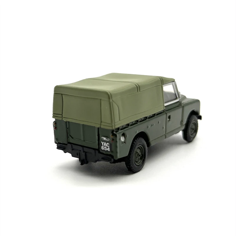 1:76 Scale Diecast Alloy Land Rover II Canvas Transport Vehicle Model Classic Adult Collection Toys Souvenir Gift Static Display