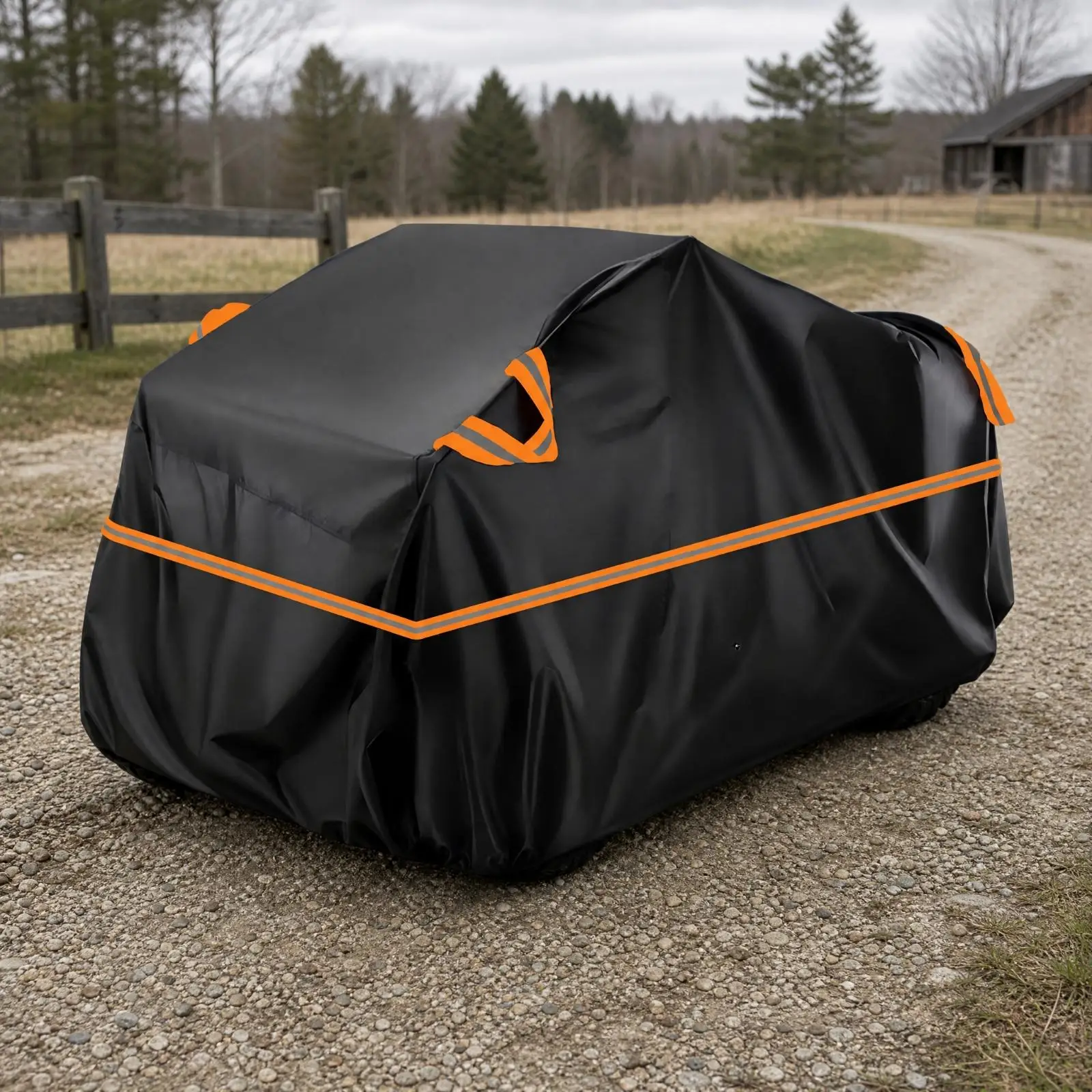 Heavy Duty ATV Protective Cover for Outdoor Storage Waterproof Dustproof Polyester Fit Most Terrain Vehicles