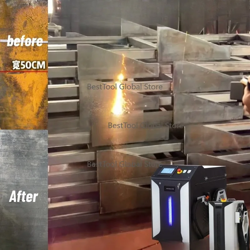 Multi-Pu-rpose Laser Rust Cleaning Equipment, Ef-fective on Stainless Steel, Al-uminum Alloy for Aero-space & Au-to Industries