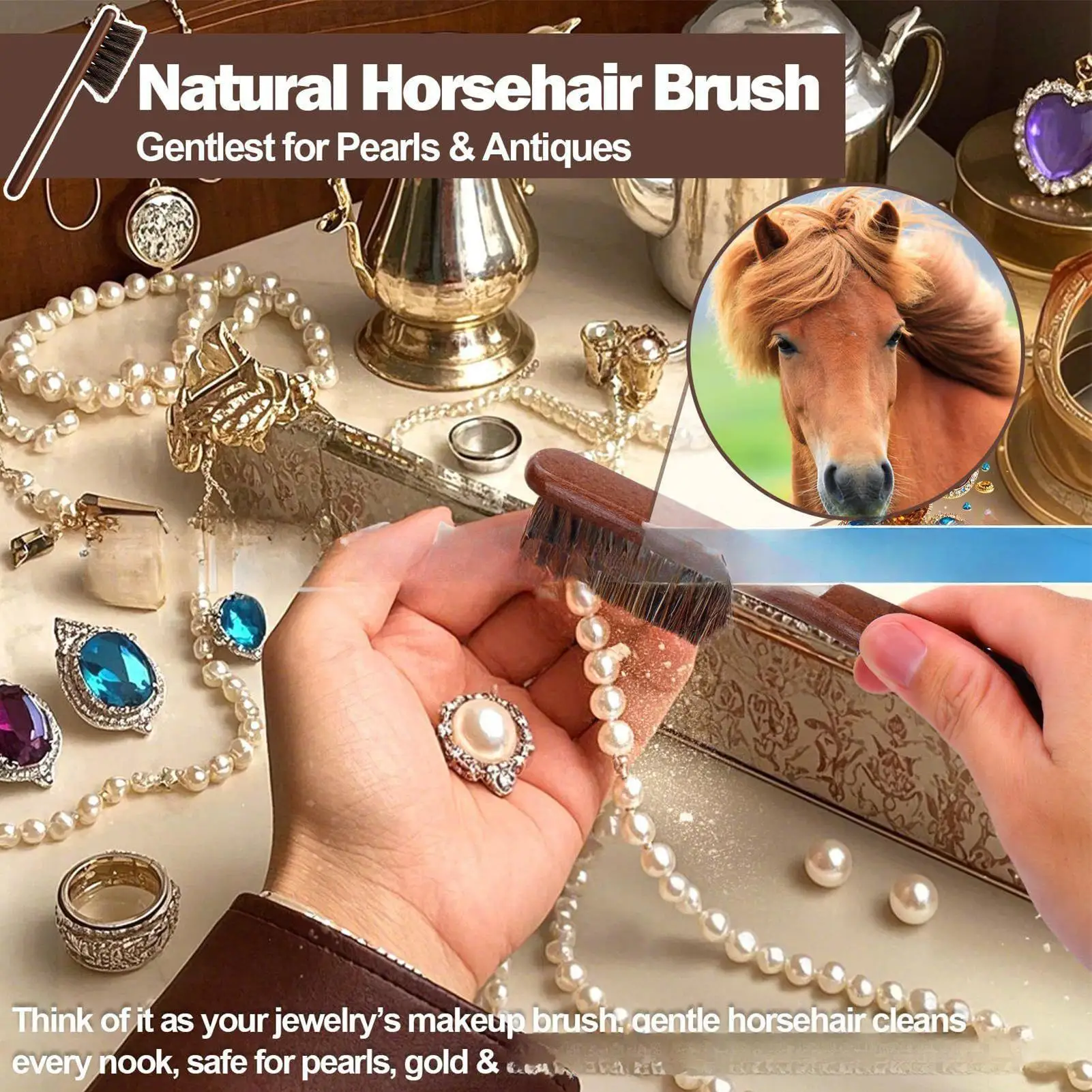 Jewelry Cleaning Kit Gentle Ring Cleaning Brush Portable Jewelry Washing Tool For Gold Sterling Silver Ring Earrings Necklaces