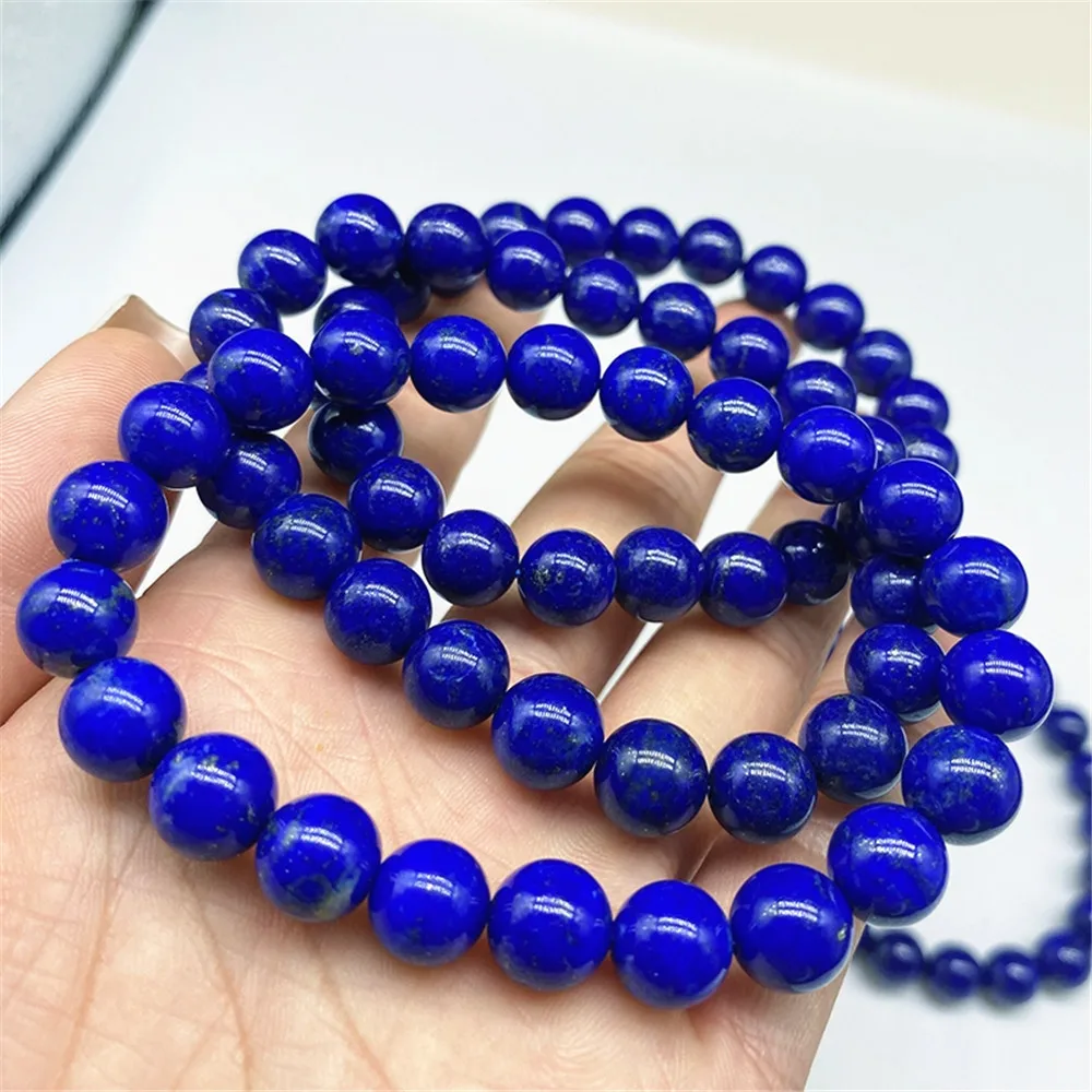 Natural Blue Lapis Lazuli Round Beads Bracelet Stretch Lapis Lazuli Beads Woman 9mm 10mm Crystal AAAAA