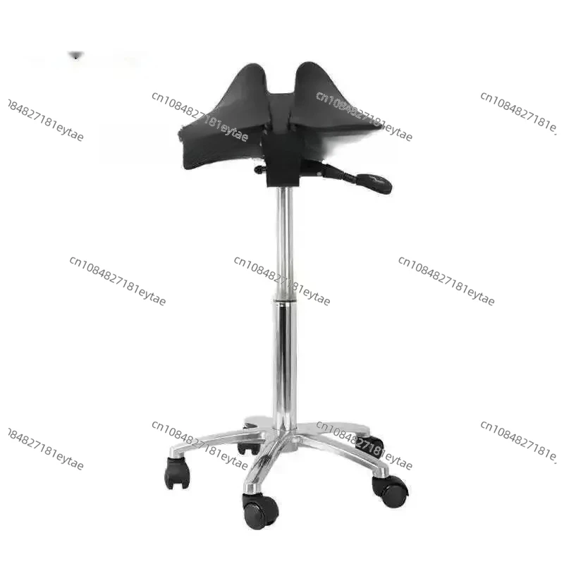Ergonomic Multi-Orthopedic Saddle Chair, Adjustable Posture Stool with Swivel Tilting Seat for Dental Salon Office