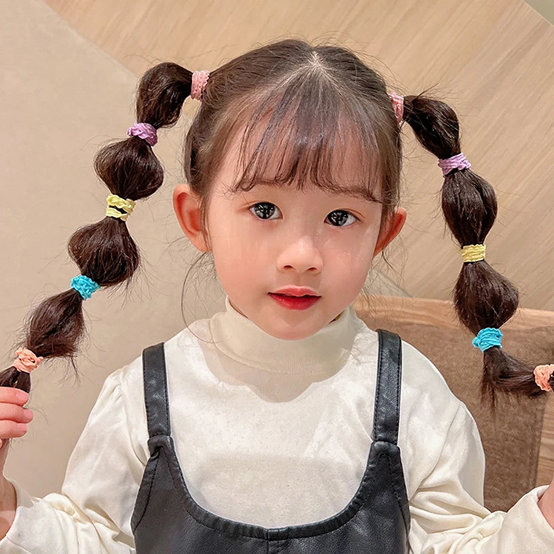 50 قطعة من ربطات الشعر بلون الحلوى للفتيات، رباط شعر مرن للأطفال، ربطات شعر مريحة وعصرية، إكسسوارات للأطفال