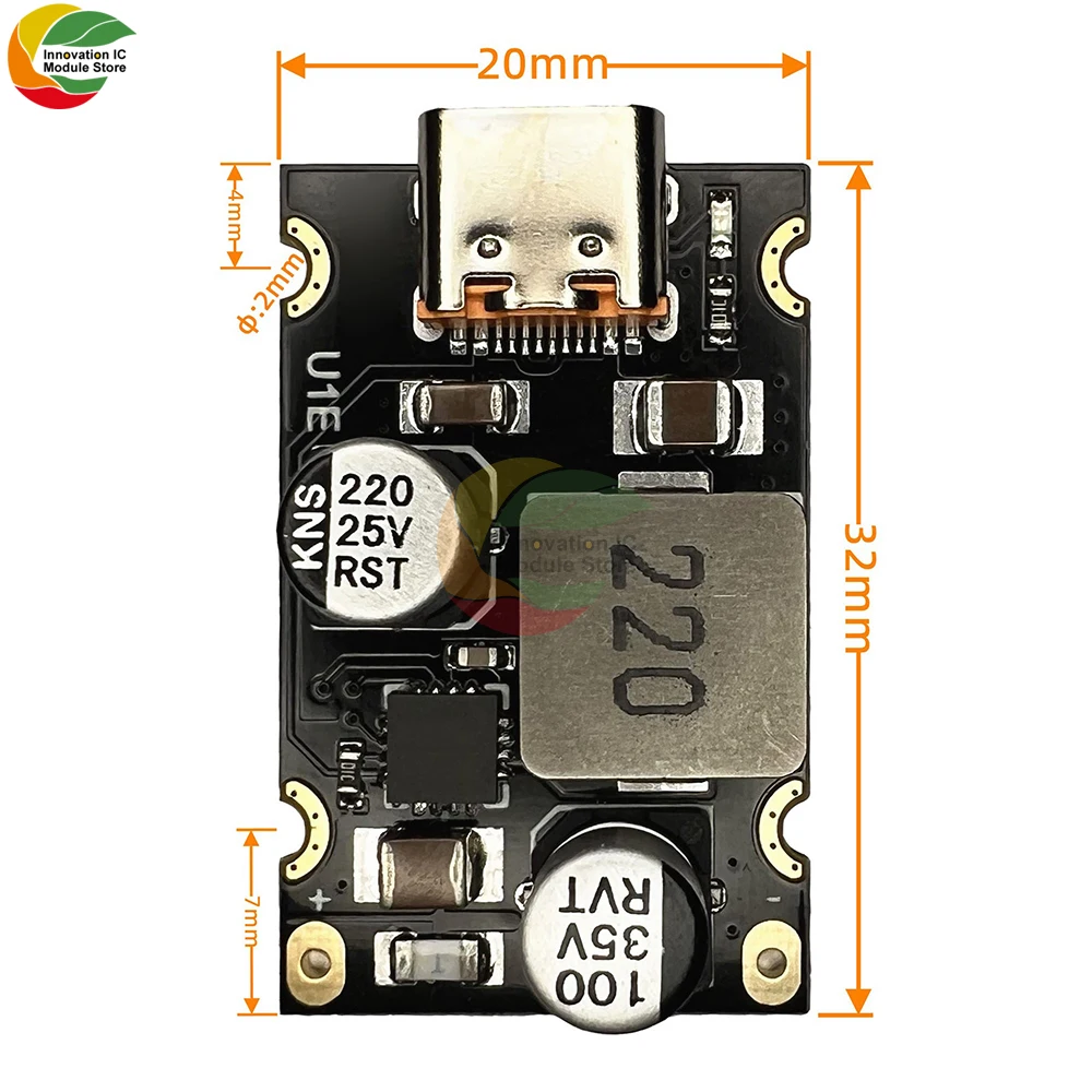 65W 8 ~ 30V DC a USB tipo C PD 3.1 QC3 modulo di alimentazione Step-Down a ricarica rapida adattatore di ricarica rapida per telefono cellulare