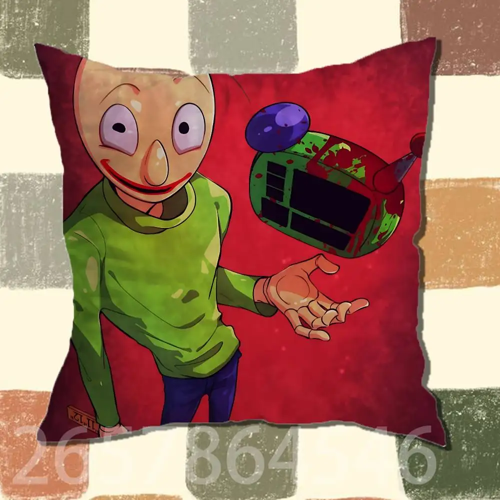B-Baldi s Basics in E-Education and L-Learning Printed Pillow Cover Cushion Case Simple Sofa Pillow Case No Pillow Core