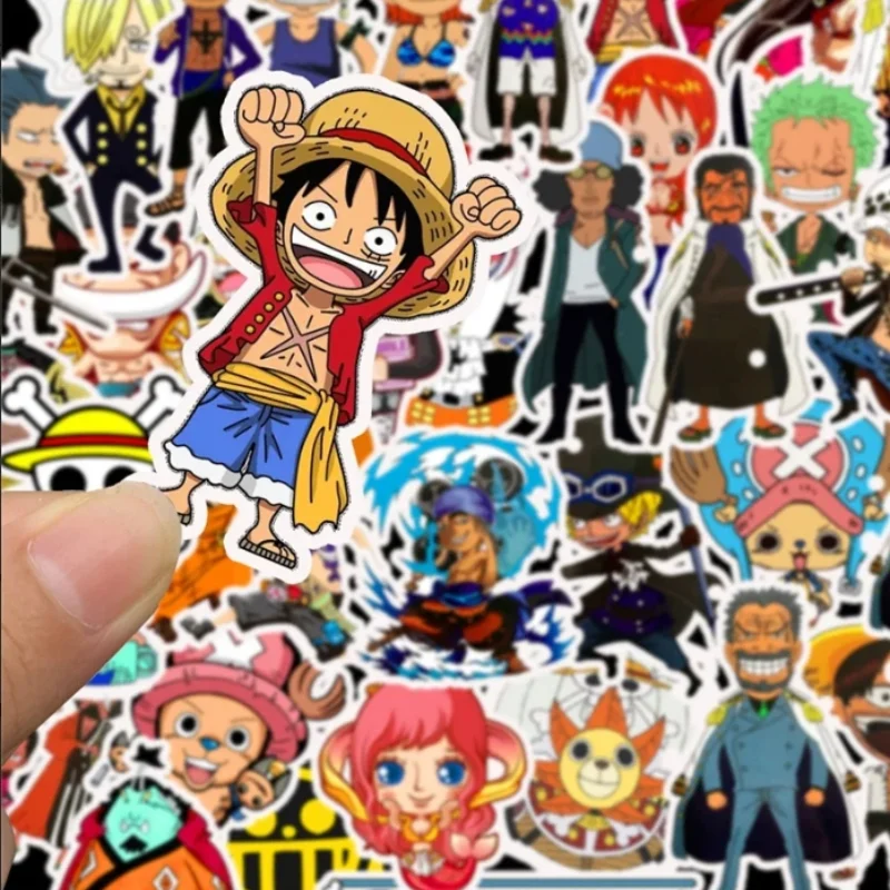 50pcs anime OnePiece cartoon graffiti stickers for motorcycle trunk decoration leave no stickers