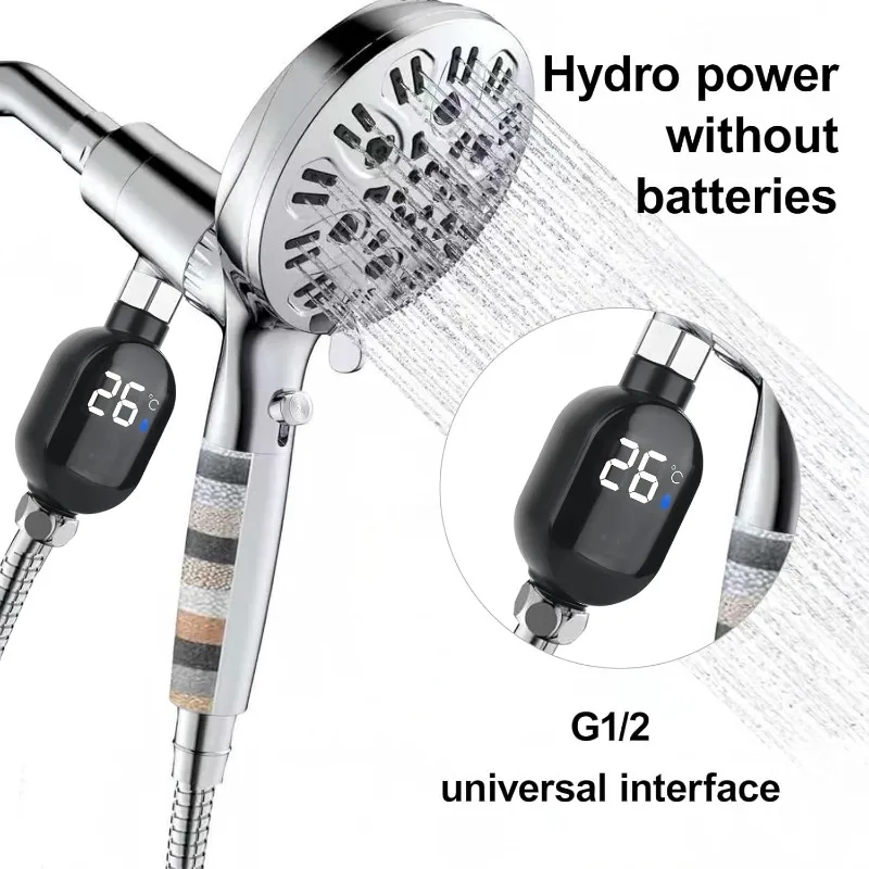 Shower Water Thermometer Instant Read Digital Bathroom Thermometer 0℃~99℃ Water Accurate Temperature Measurement Meter