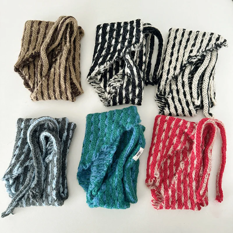 اليابان نمط بارد اليدوية محبوك عقال غطاء للأذنين للنساء نمط صغير الخريف والشتاء للتدفئة الموهير محبوك عقال