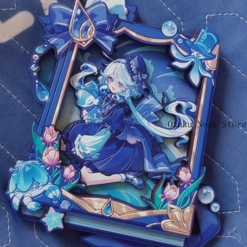 Genshin Impact Furina Venti Nicole Columbina Sandone Badge Acrylic Stand Pendant Fridge Magnets Desktop Decor Collectible Gift